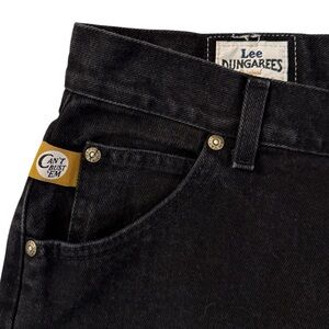 Vintage Y2K Lee Dungarees Can’t Bust ‘Em Jeans Black Fade All Cotton USA 30x29.5